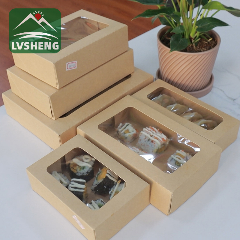 ახალი პროდუქტები Xiamen lvsheng Factory -sushi Togo Box- ისგან სუფთა ფანჯრიდან